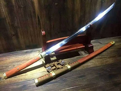 Nihontou Tachi/High carbon steel Clay burning blade/Alloy tosogu/Full tang - Chinese sword shop