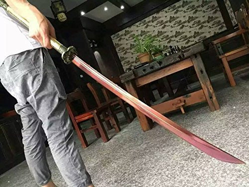 Niger Sabre/High carbon steel blade/LeatherScabbard/Alloy fittings/Length 48" - Chinese sword shop