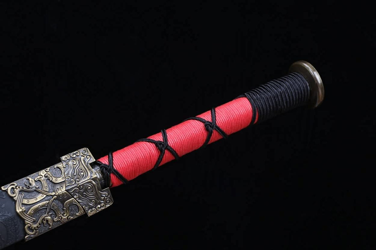 Lin Sword,Han Sword Real,Forged High Carbon Steel Etch Blade,Heat Tempered,Battle Ready,LOONGSWORD