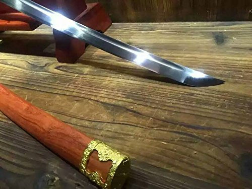 Nihontou Tachi/High carbon steel Clay burning blade/Alloy tosogu/Full tang - Chinese sword shop