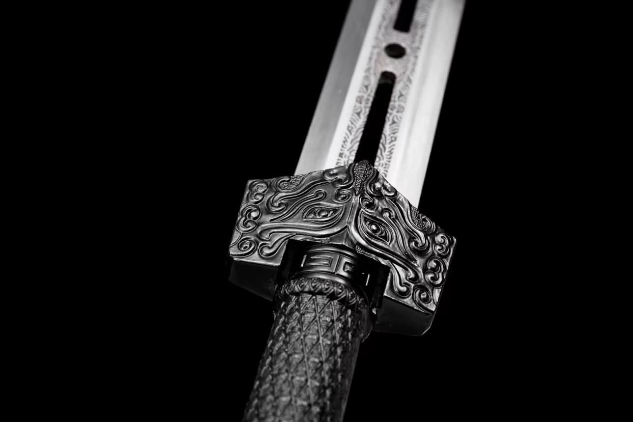 LOONGSWORD,chinese sword Han jian,Forged Hollow Blade,Rosewood Scabbard,Alloy Handle