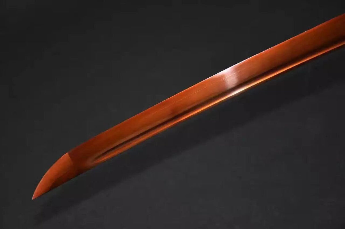Samurai sword/Katana uchigatana/High manganese steel red blade/Wood scabbard/Full tang/Length 39" - Chinese sword shop