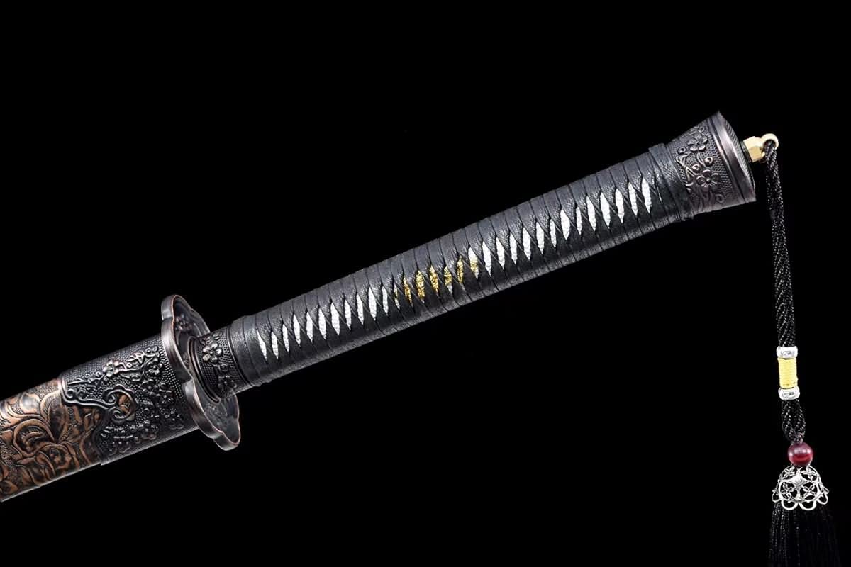 Qin Dao Sword Real High Carbon Steel Blade High Hardness Battle Ready,LOONGSWORD