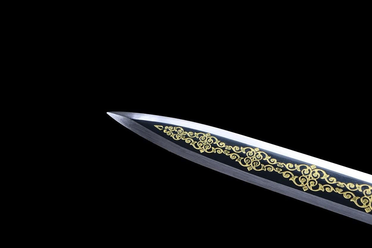 Lin Sword,Han Sword Real,Forged High Carbon Steel Etch Blade,Heat Tempered,Battle Ready,LOONGSWORD