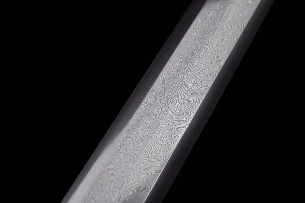 Vermilion Bird Swords,Damascus Steel Blades,Ebony Scabbard,Brass Fittings.chinese sword