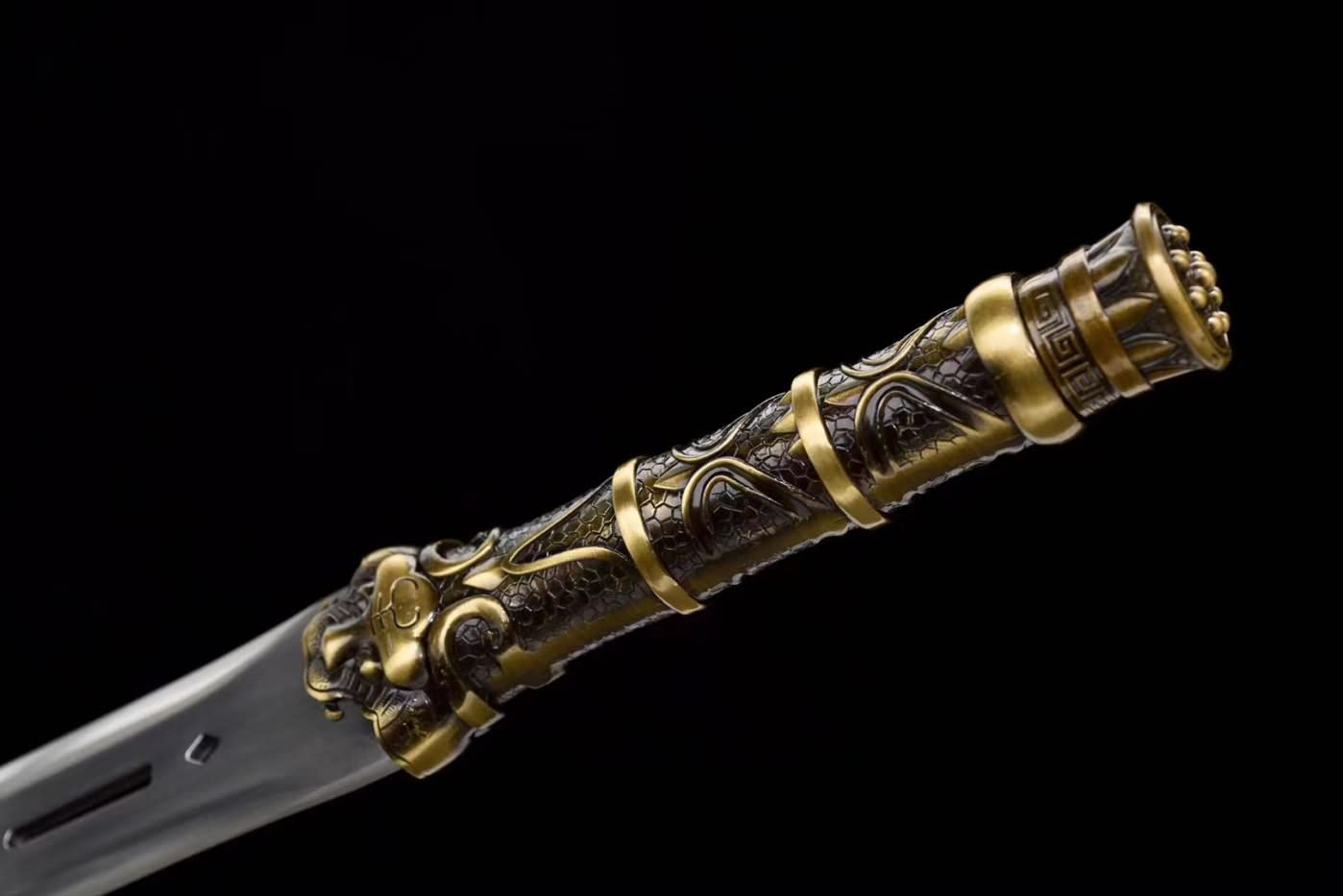 Saber Real,Cold Weapon,Hollow and Etched Blades Choose,Fake Leather Scabbard