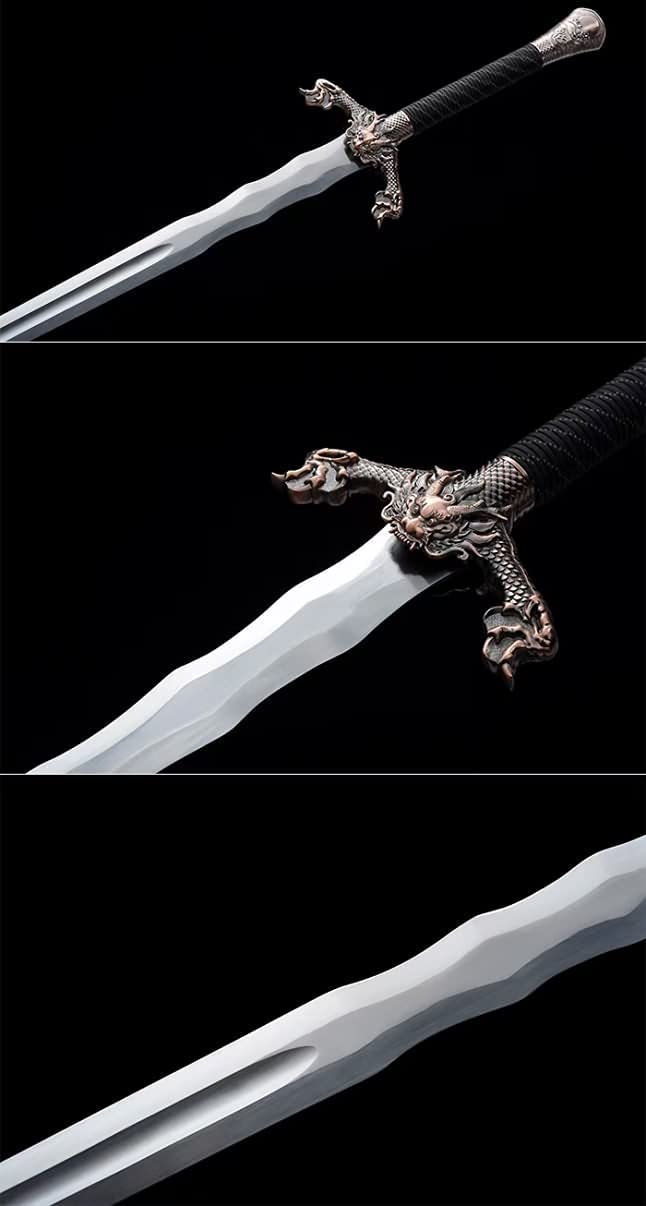 Flying Dragon Jian,Forged Spring Steel Blades,Better Performance Durability
