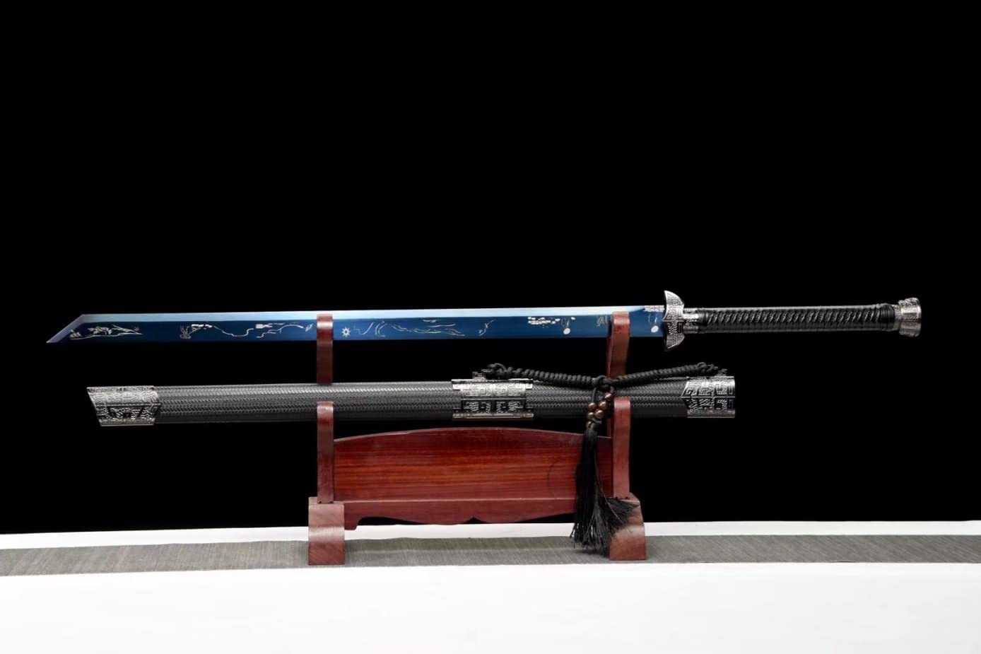 Black Gold Dao Real,Forged High Carbon Steel Blades,Alloy Fittings,chinese sword