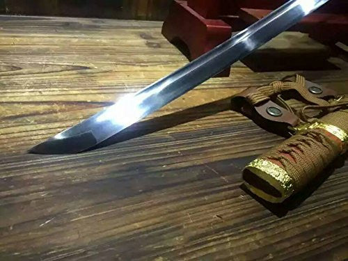 Nihontou Tachi/High carbon steel Clay burning blade/Alloy tosogu/Full tang - Chinese sword shop