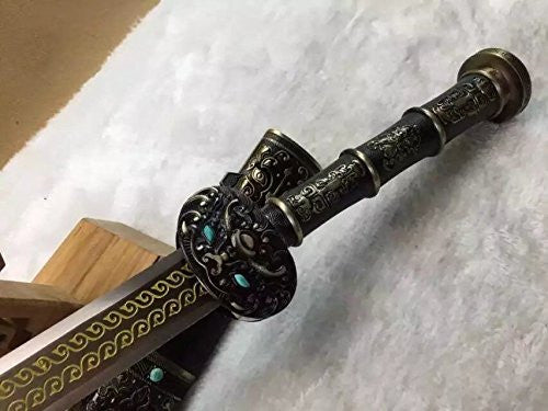 Fengyun jian/High carbon steel blade/Black wood scabbard/Alloy handle - Chinese sword shop