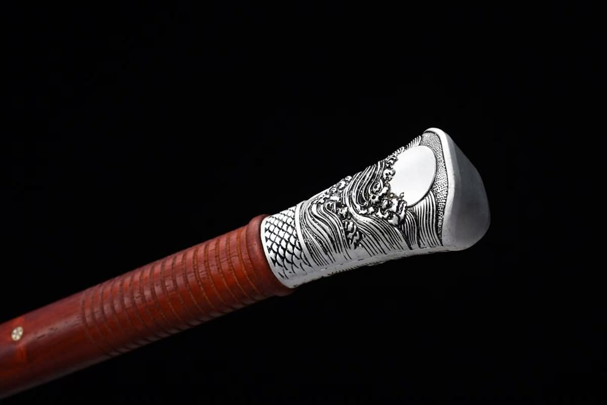 Flying Dragon jian,Forged Damascus red Blades,Redwood Scabbard - Chinese Sword store