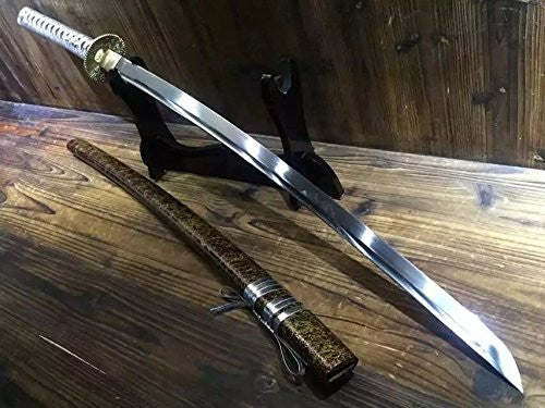 Katana/T10 high carbon steel blade/Wood scabbard/Brass fittings - Chinese sword shop