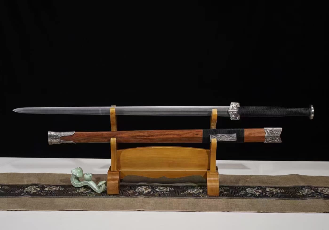 Han jian Real, Damascus Steel Blade,Rosewood,Stainless Steel Fittings,chinese sword