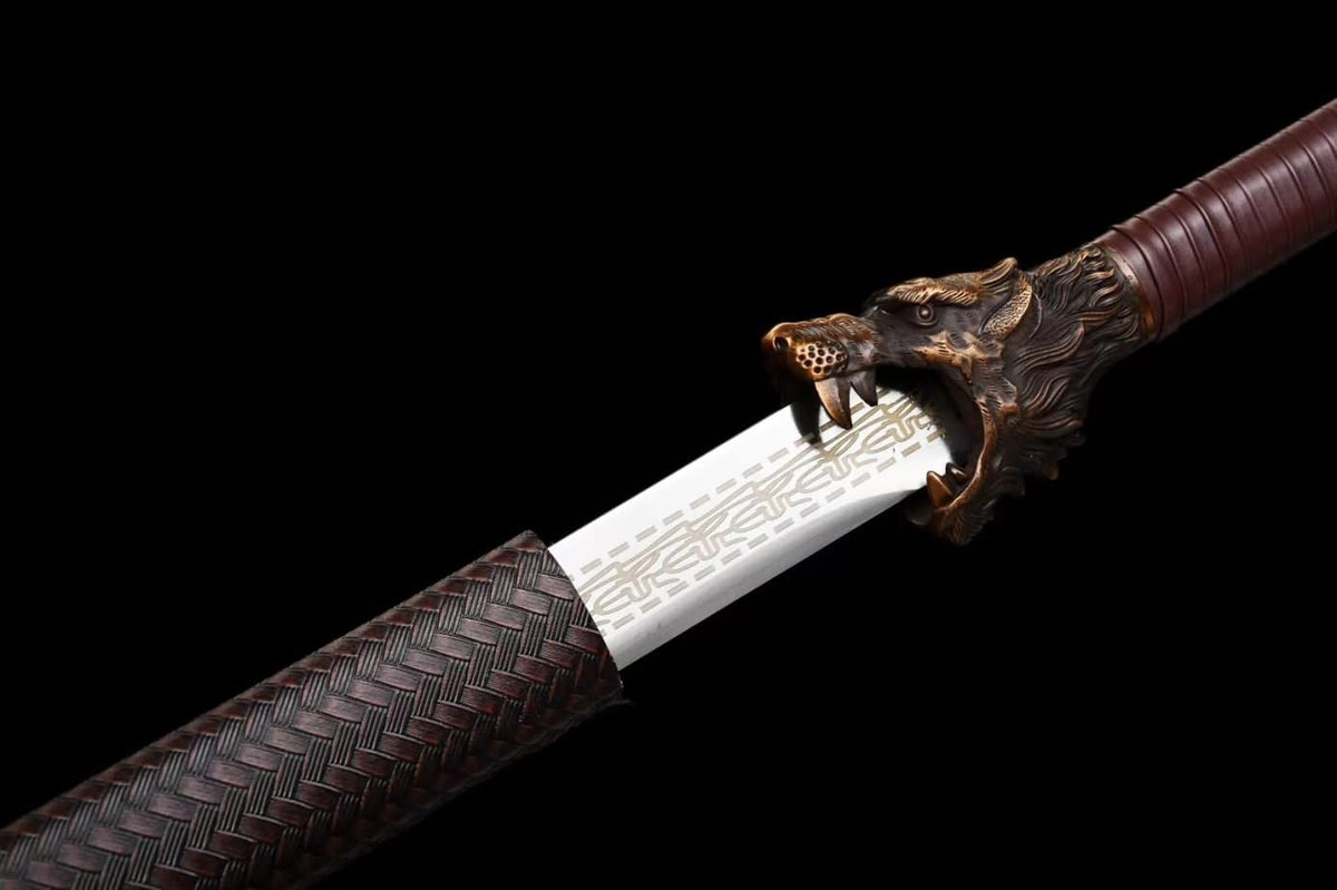 Dragon Tang jian,Forged High Carbon Steel Blades,Alloy Fittings,chinese swors