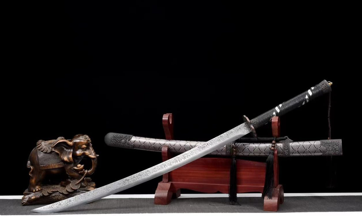 Qing Dao,Practical Knife,Forged High Carbon Steel Blade,Alloy Fittings,LOONGSWORD