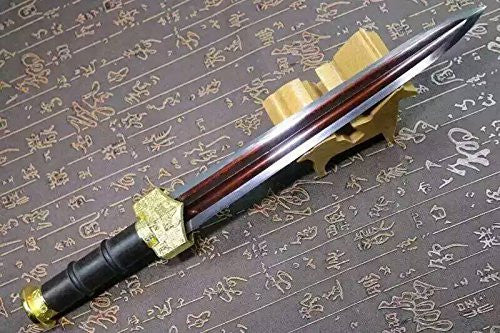 Dagger/Damascus steel red blade/Alloy fitting/Length 17" - Chinese sword shop