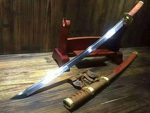 Nihontou Tachi/High carbon steel Clay burning blade/Alloy tosogu/Full tang - Chinese sword shop