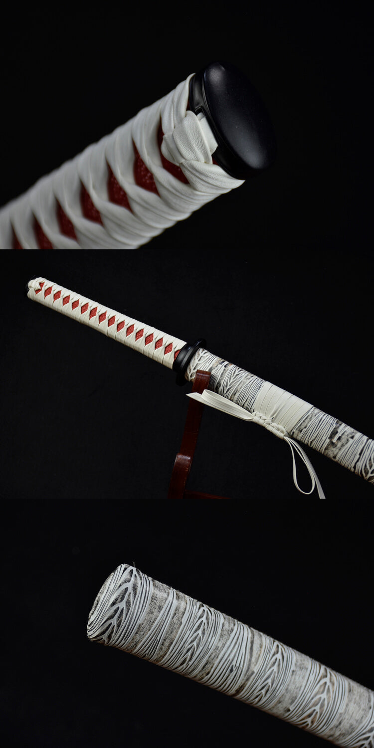 LOONGSWORD,Samrui swords Real,Full Tang,Hand Forged 5Cr15MOV Stainless Steel Blades