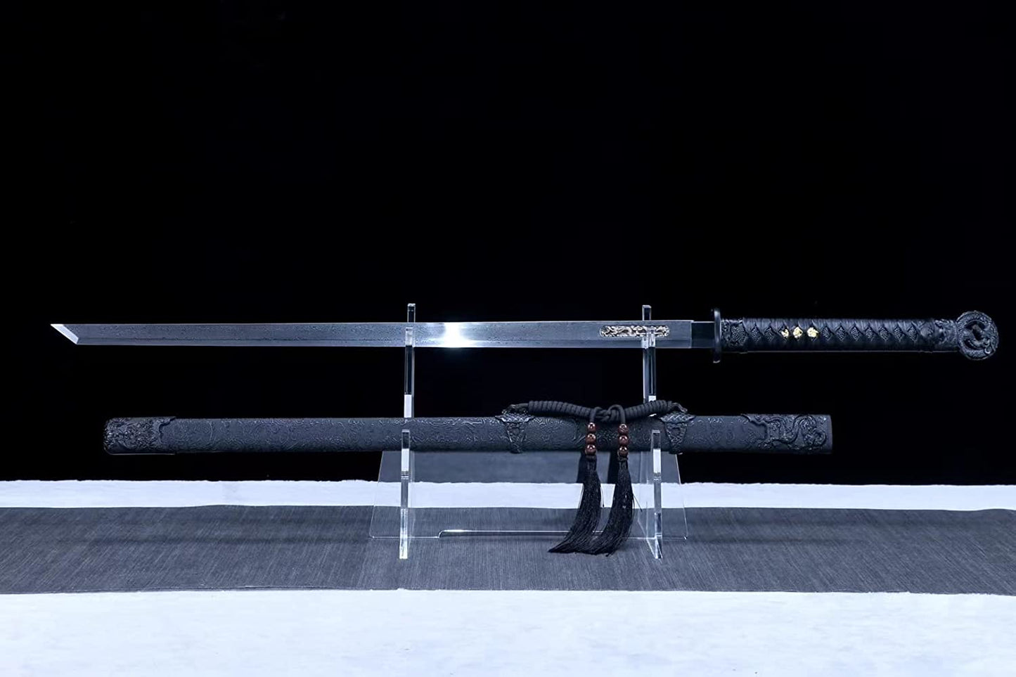 LOONGSWORD,chinese sword,Traditional han jian,Forged Damascus Steel Blade,Alloy Fittings