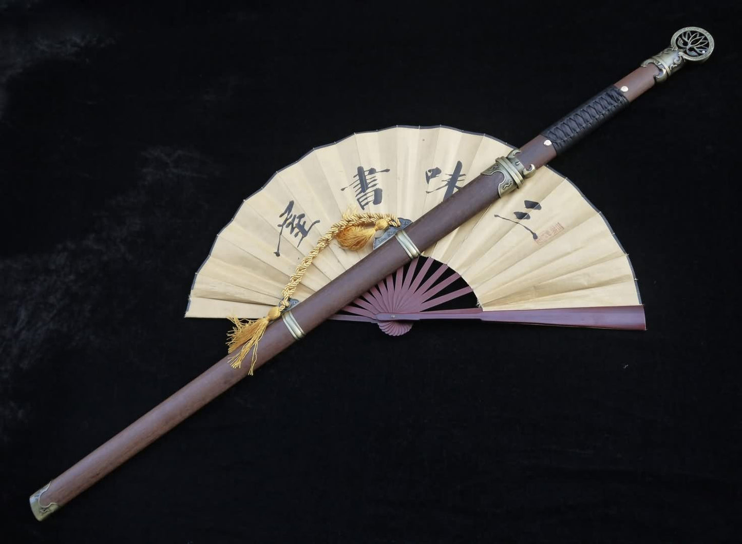 Pei Dong sword/Damascus steel blade/Rosewood scabbard/Length 41" - Chinese sword shop