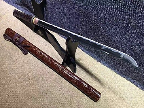 Japanese katana/Samurai sword/Medium carbon steel/Wood paint Scabbard/Length 30" - Chinese sword shop