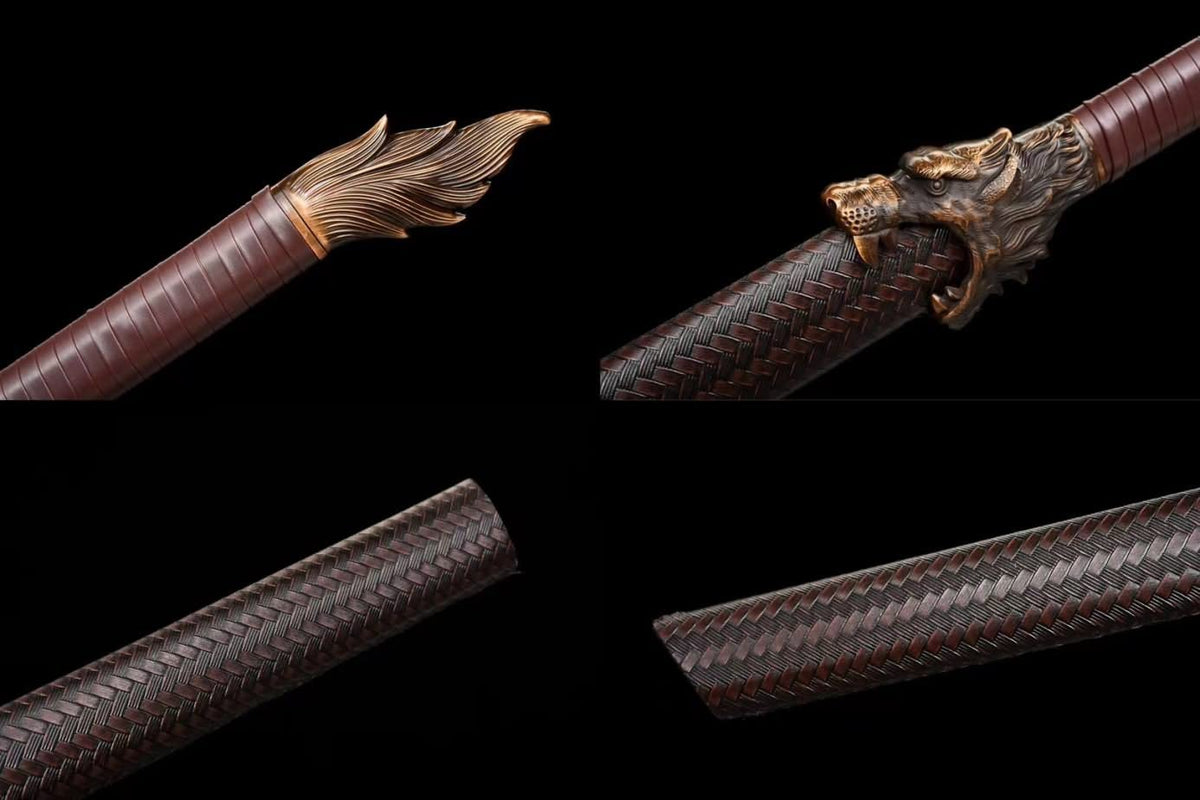 Dragon Tang jian,Forged High Carbon Steel Blades,Alloy Fittings,chinese swors