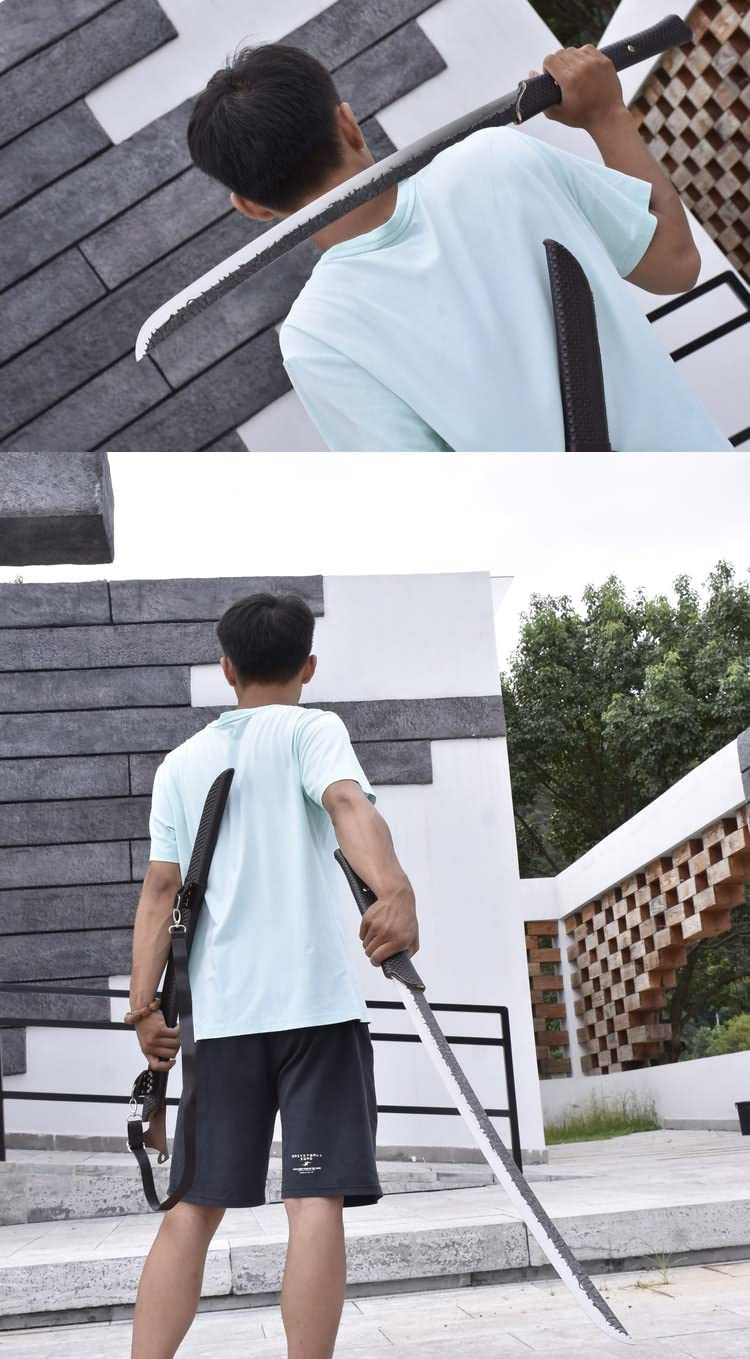 Shura Knife,7Cr17MOV Stainless Steel Blade,Leather Scabbard