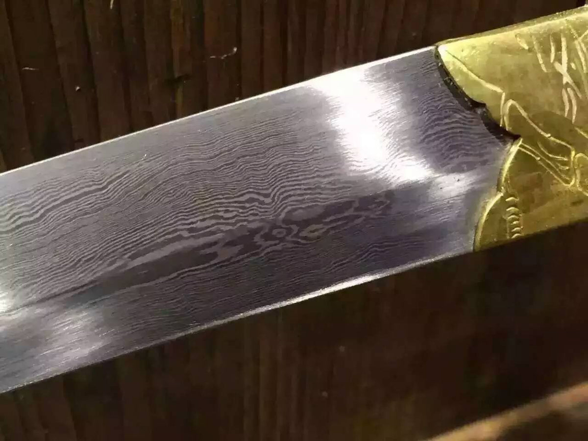 Wakizashi/Japanese sword/Damascus steel blade/Wood Scabbard/Length 20" - Chinese sword shop