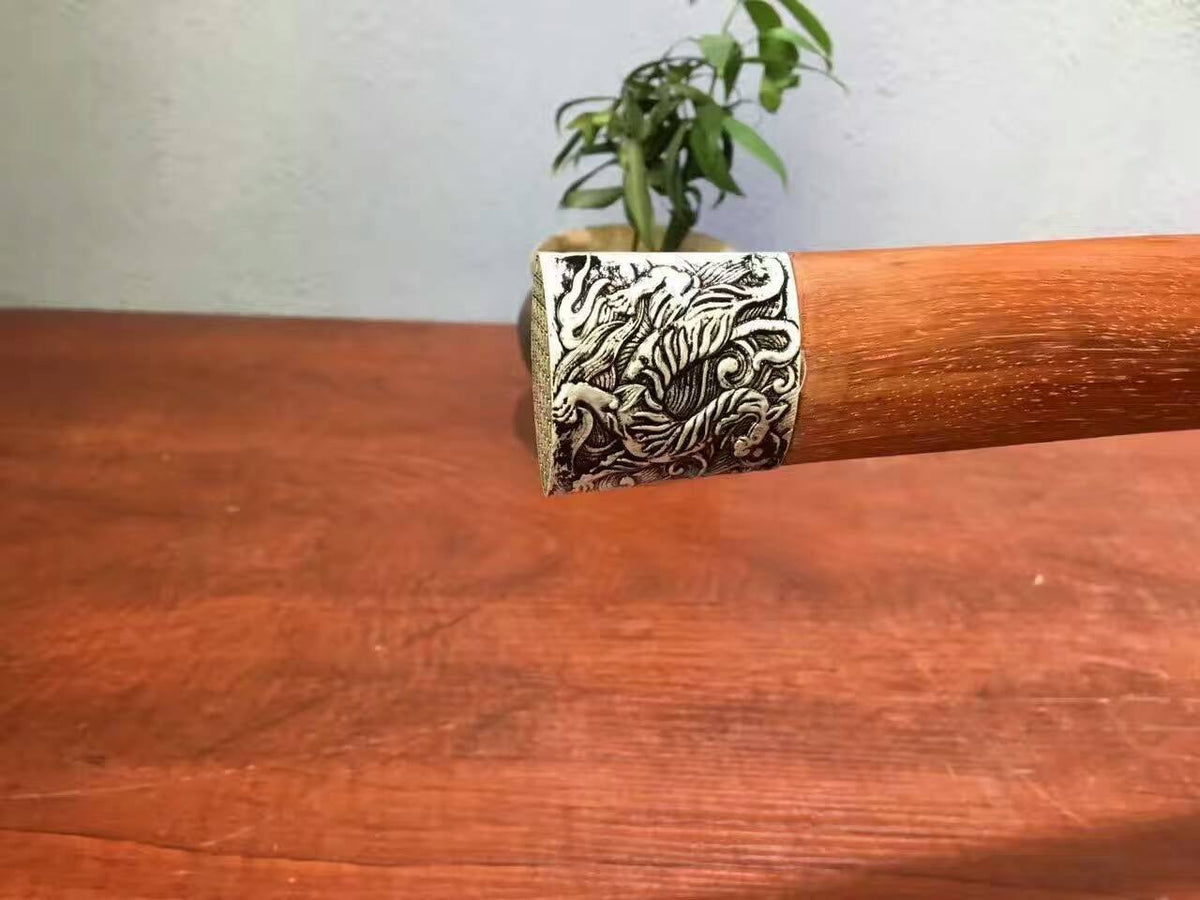 Han jian,High carbon steel Surface engraving pattern blade,Rosewood - Chinese sword shop