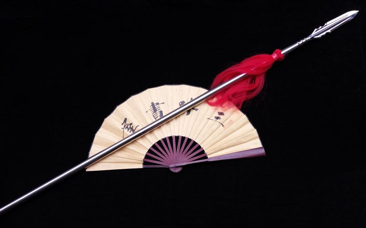 Chinese lance/Tai chi Spear/Overall stainless steel Handmade/Two - Chinese sword shop