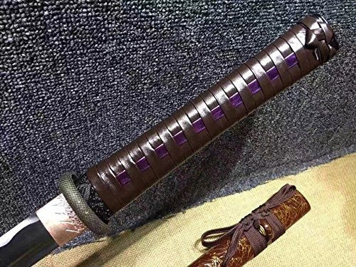 Japanese katana/Samurai sword/Medium carbon steel/Wood paint Scabbard/Length 30" - Chinese sword shop