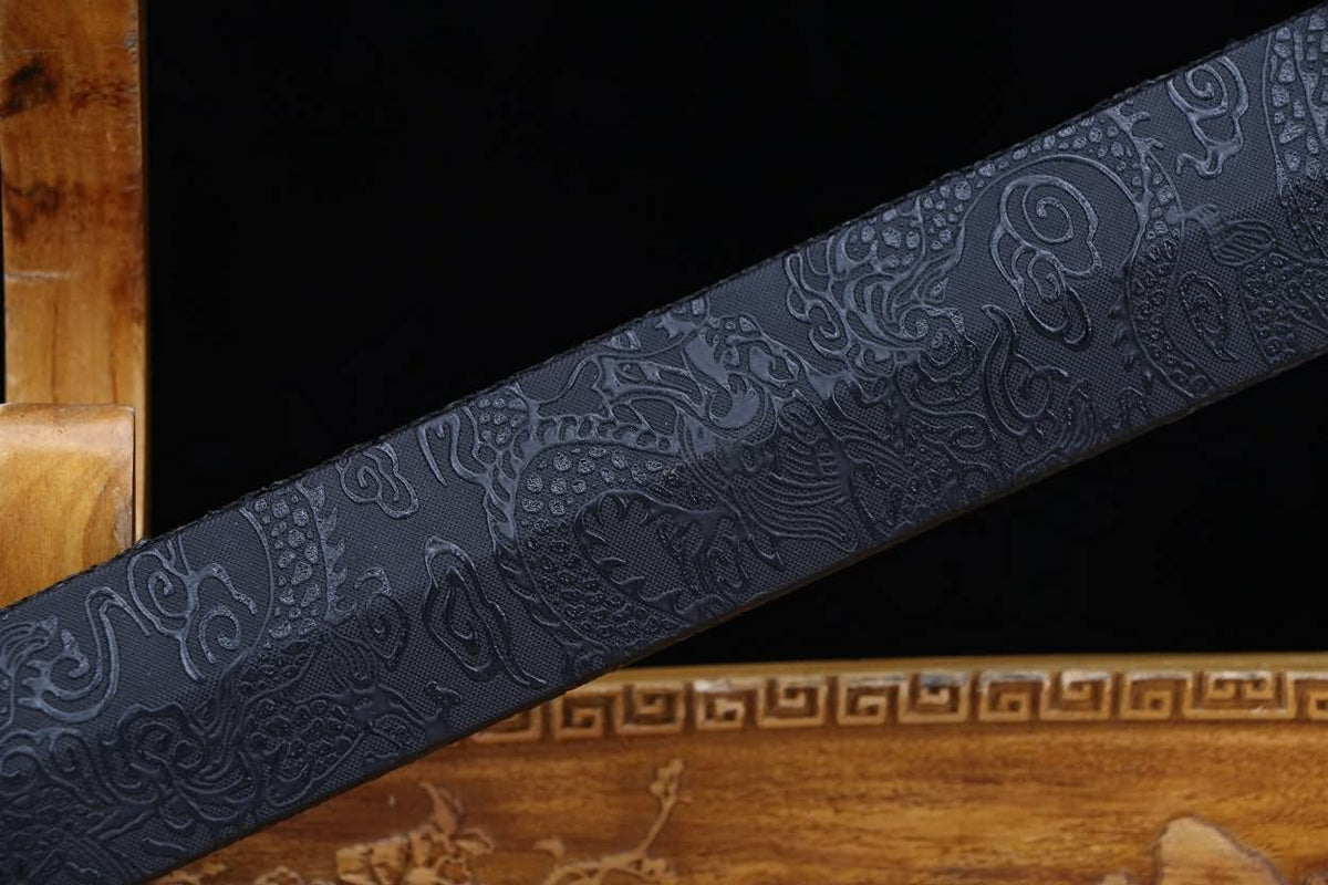 Lin Sword,Han Sword Real,Forged High Carbon Steel Etch Blade,Heat Tempered,Battle Ready,LOONGSWORD
