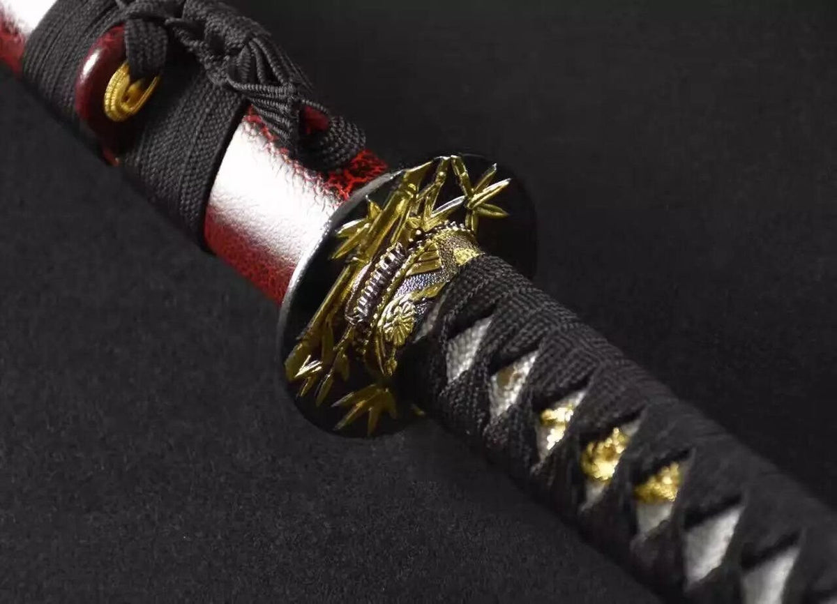 Samurai sword/Katana uchigatana/High manganese steel red blade/Wood scabbard/Full tang/Length 39" - Chinese sword shop