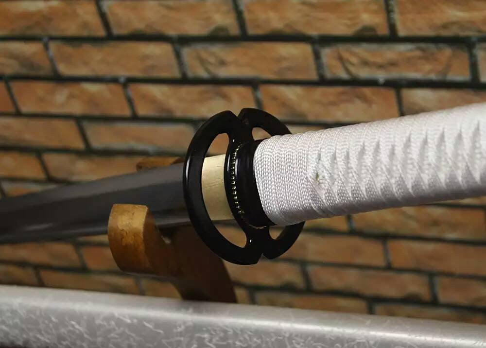 Ninja Sword Katana/Folding pattern steel blade/Solid wood scabbard/Alloy - Chinese sword shop