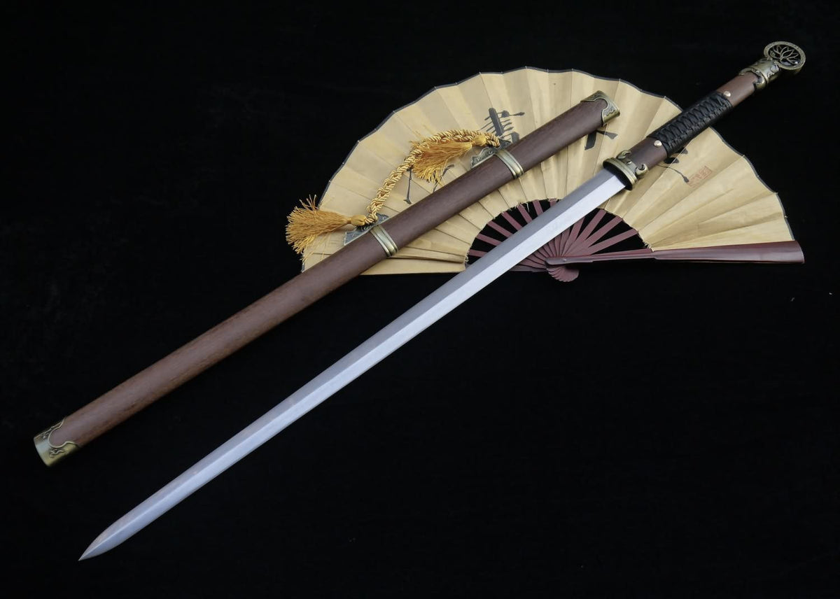 Pei Dong sword/Damascus steel blade/Rosewood scabbard/Length 41" - Chinese sword shop