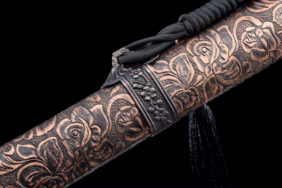 Qin Dao Sword Real High Carbon Steel Blade High Hardness Battle Ready,LOONGSWORD
