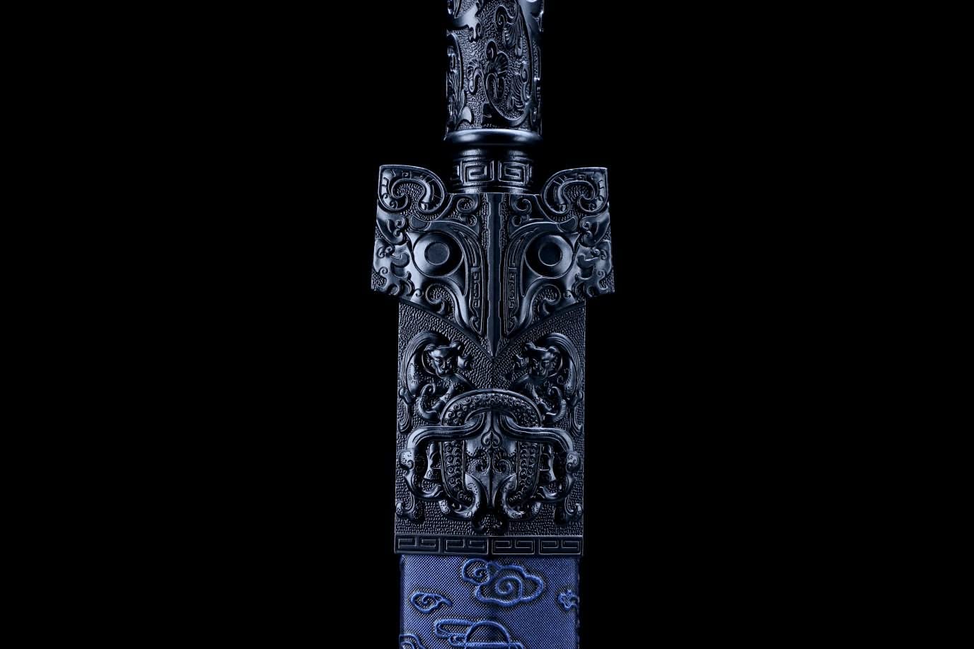 Han jian,High Carbon Steel octahedral Blade,Alloy Fittings,chinese sword