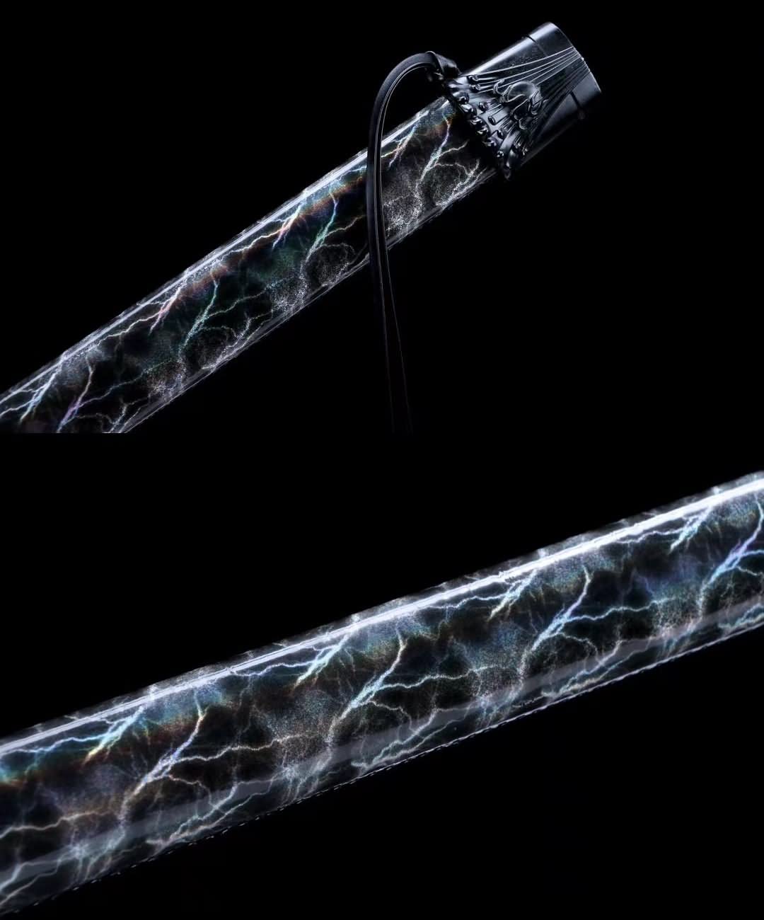 Dragon Tang jian,High Carbon Steel Blade,Alloy Fittings,Leather Scabbard,chinese sword