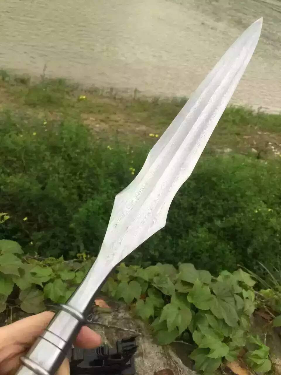 Chinese spears/Pike/Damascus steel blades/Stainless steel rod - Chinese sword shop