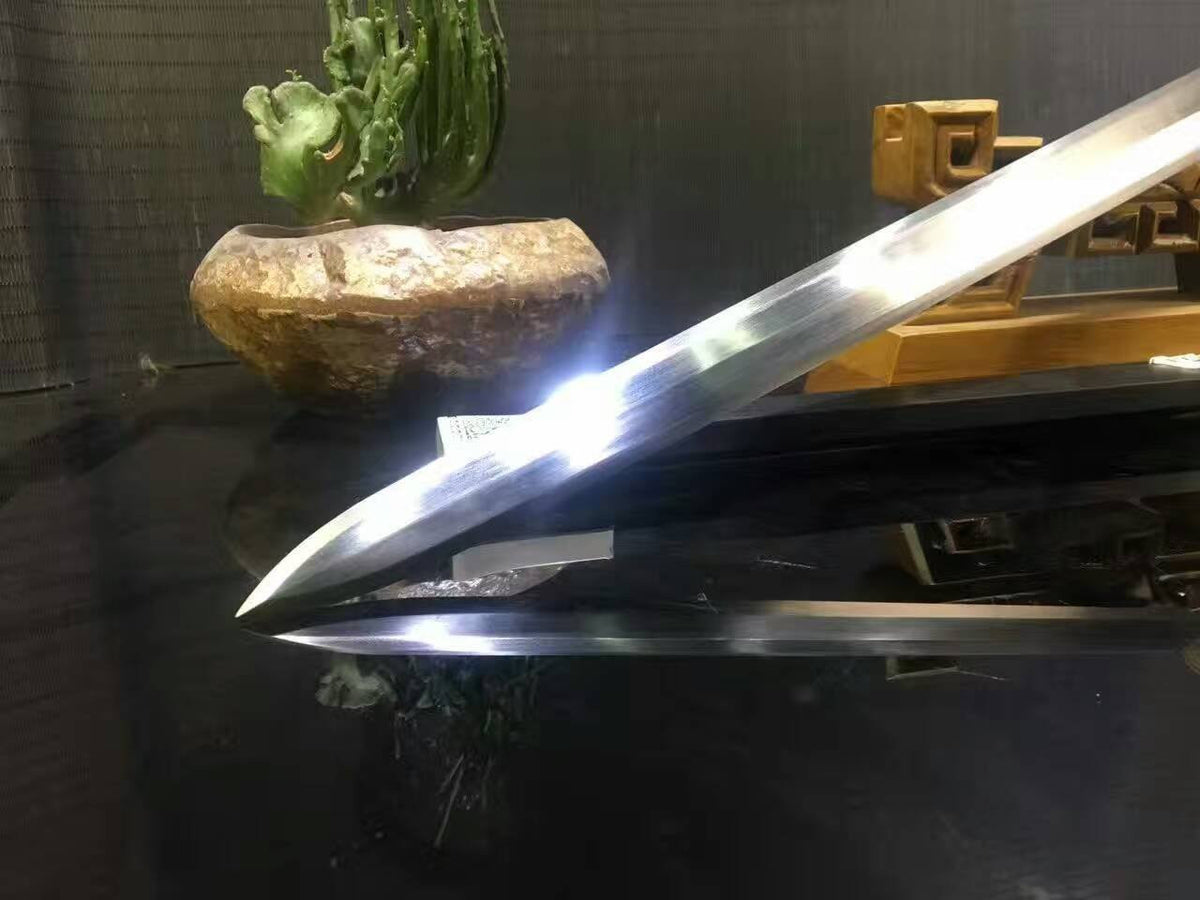 Qin jian sword/High carbon steel eight surface blade/Black wood/Length 31" - Chinese sword shop
