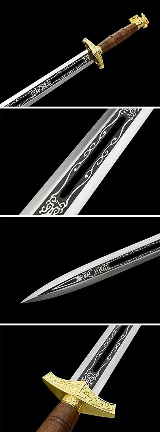 Great Han jian,Stainless Steel Hollow Blade,Alloy Fittings,Rosewood Scabbard,chinese sword