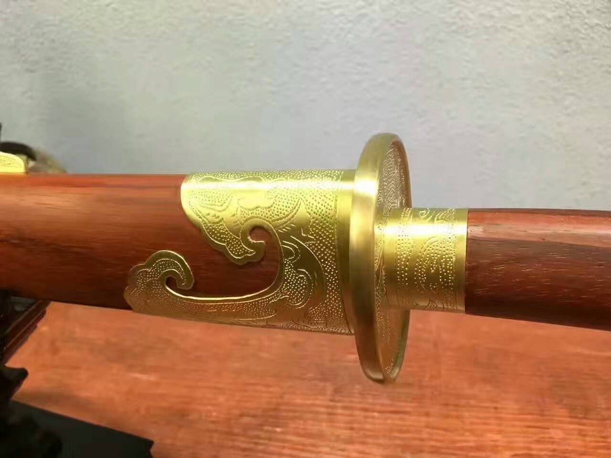 Broadsword/T10 high-carbon steel blade/Brass fittings - Chinese sword shop