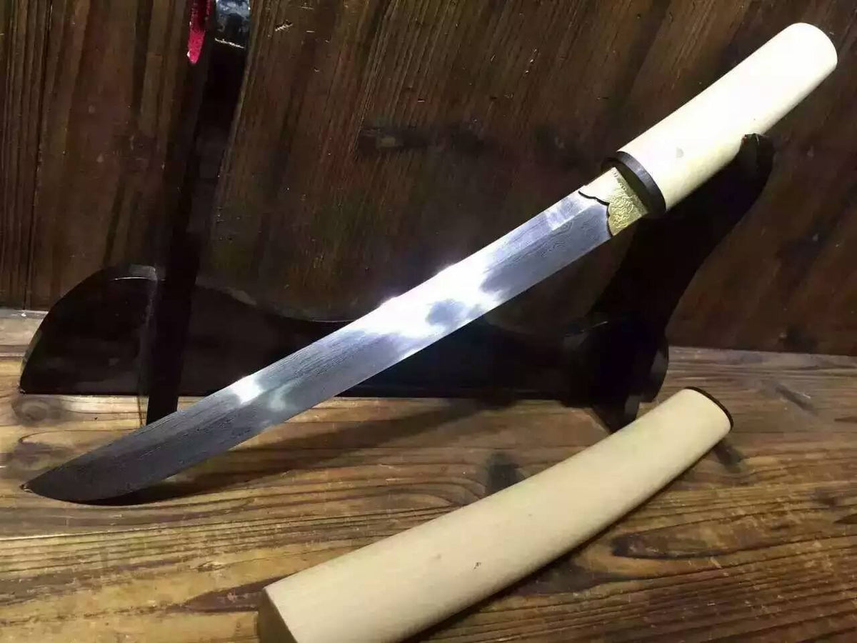 Wakizashi/Japanese sword/Damascus steel blade/Wood Scabbard/Length 20" - Chinese sword shop