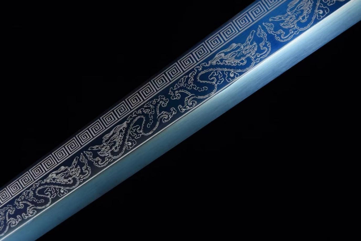 LOONGSWORD,chinese sword,Dragon Tang dao Sword,High Carbon Steel Blade,Alloy Fittings