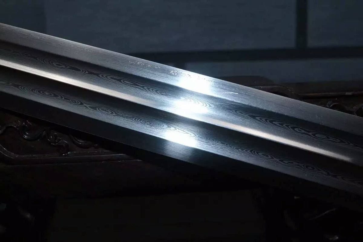 Han jian/Damascus steel/Redwood Scabbard/copper/Handmade/Full Tang - Chinese sword shop
