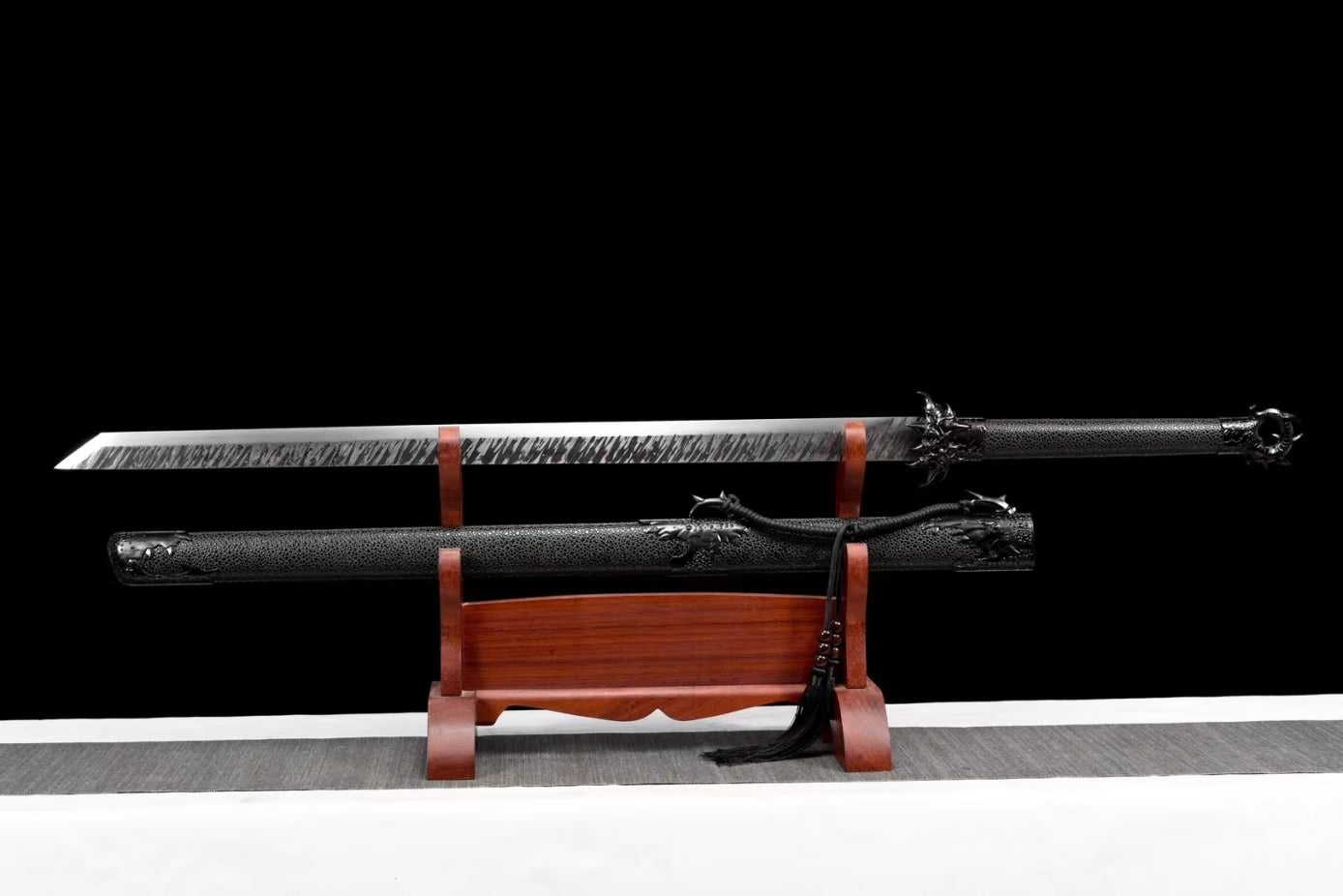 Tang dao Swords Real,High Carbon Steel Blades,Alloy Fittings,PU Scabbard,LOONGSWORD