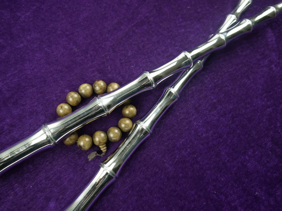 Double whips/Chinese martial arts equipment/Whole stainless steel production/One Pair - Chinese sword shop
