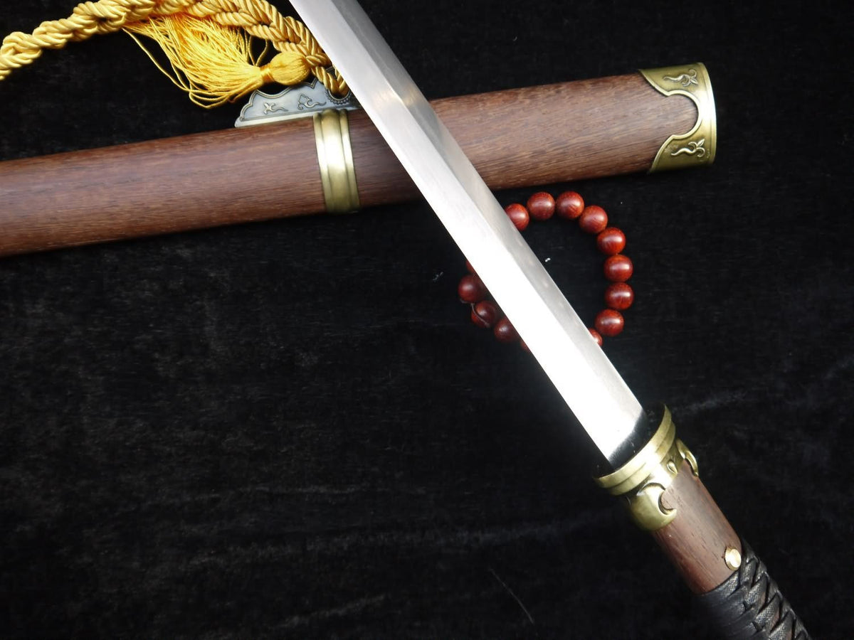Pei Dong sword/Damascus steel blade/Rosewood scabbard/Length 41" - Chinese sword shop