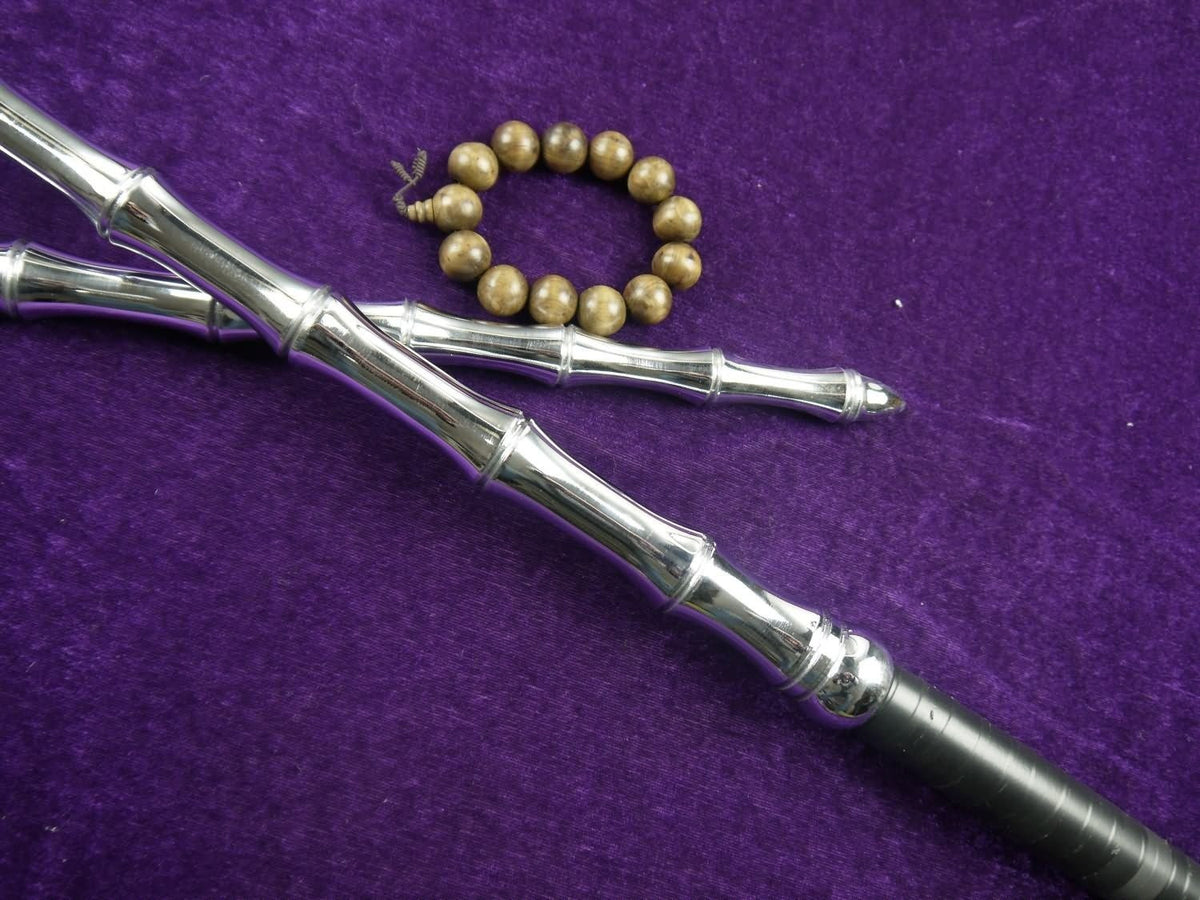 Double whips/Chinese martial arts equipment/Whole stainless steel production/One Pair - Chinese sword shop