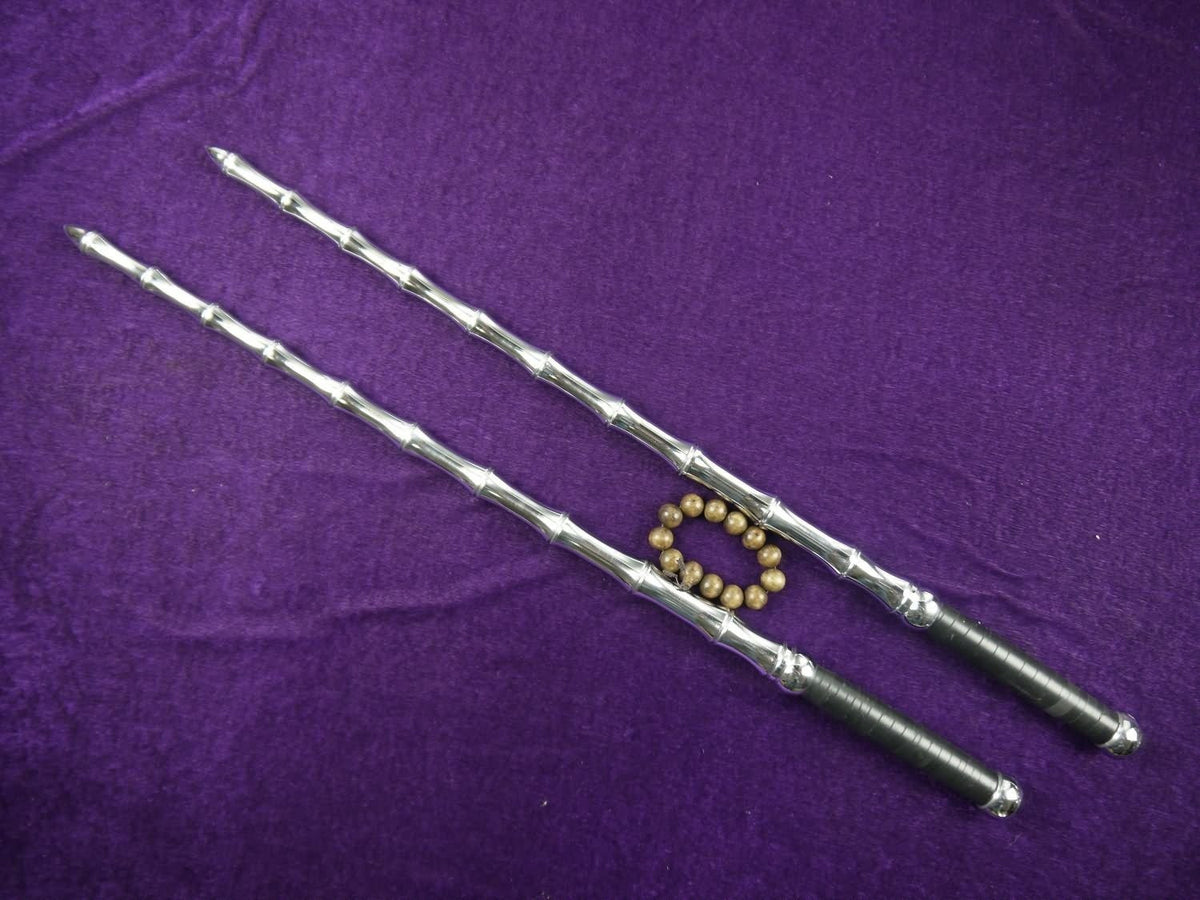 Double whips/Chinese martial arts equipment/Whole stainless steel production/One Pair - Chinese sword shop
